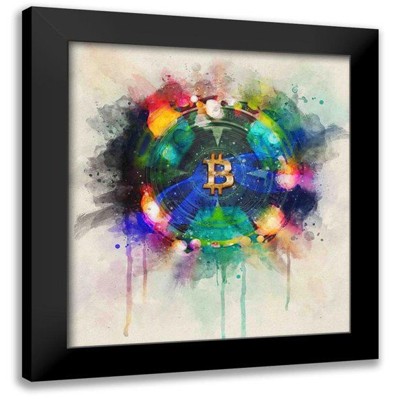 Surma, Agata 12x13 Black Modern Framed Museum Art Print Titled - Bitcoin Era III