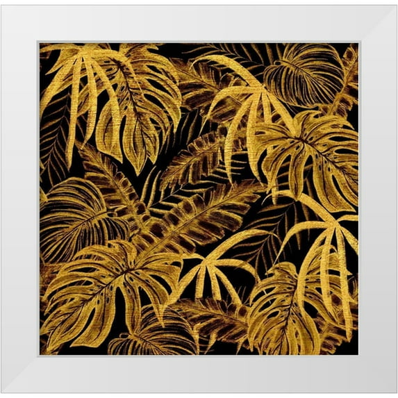 Surma, Agata 20x20 White Modern Wood Framed Museum Art Print Titled - Golden Jungle I