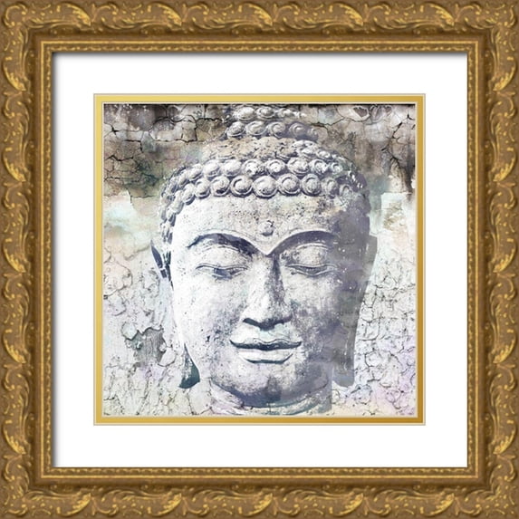 Surma and Guillen 12x12 Gold Ornate Wood Framed with Double Matting Museum Art Print Titled - Timeless Buddha I