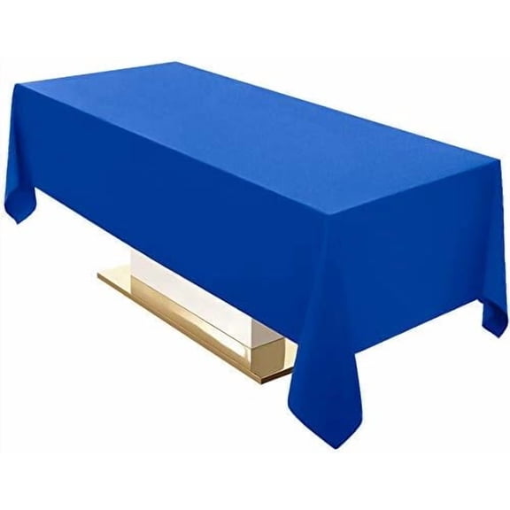 YNGLLC Blue Tablecloth 60 x 102-inch Rectangular Polyester Table Cloth for Weddings, Banquets, or Restaurants