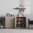 thumbnail image 1 of Surmoby 61.8'' Wide Modern Buffet Cabinetide - Light Alder Wood Sideboard with Adjustable Shelves, for Dining Room, Living Room & Kitchen Storage, 1 of 12
