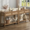 Surmoby Rattan Console Table with 2 Drawers,Boho W