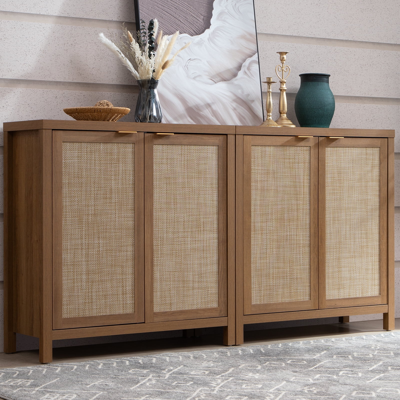 Surmoby Sideboard Buffet Set of 2,Boho Sideboards and Buffets