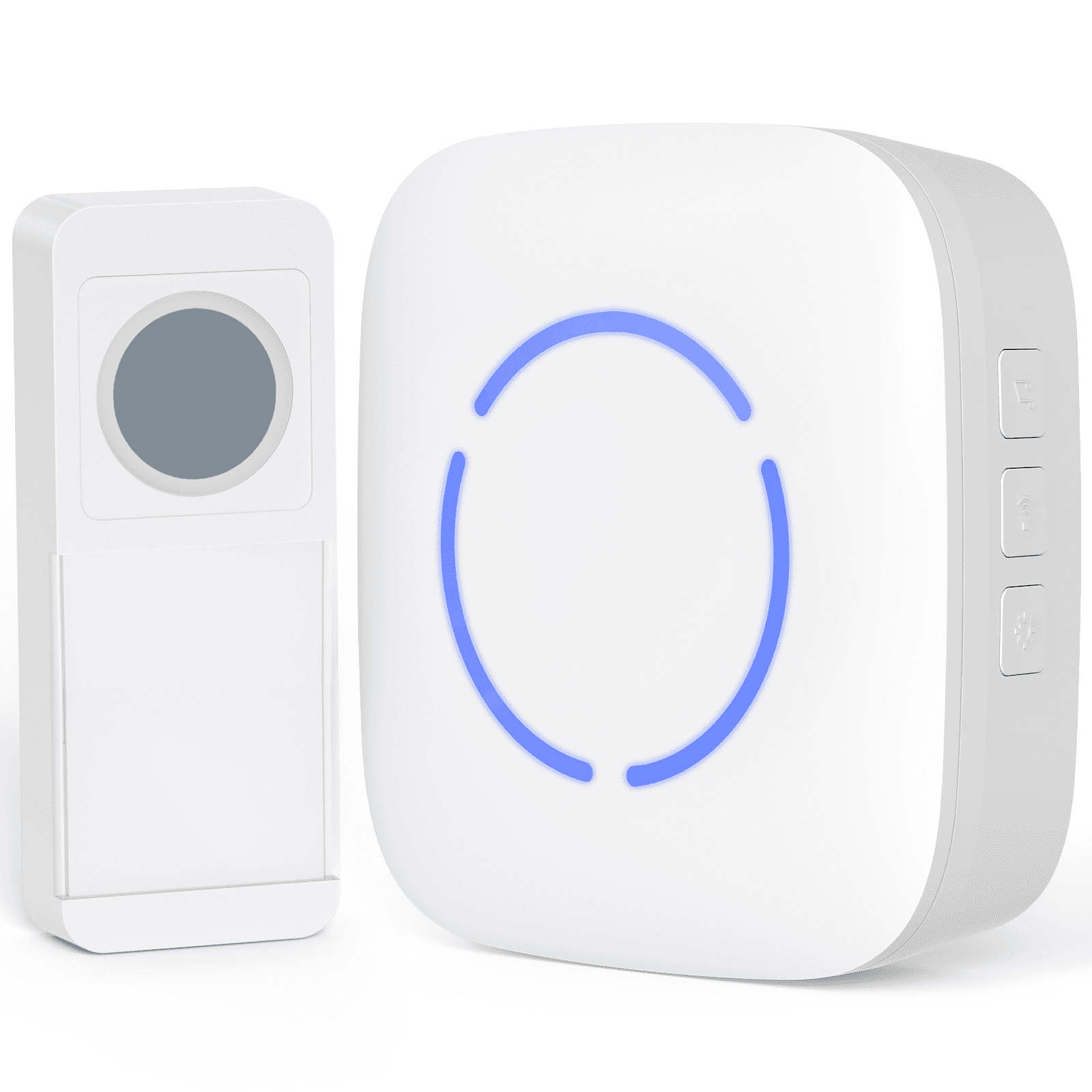 Surnice Wireless Cordless Electric Doorbell, White, 1 Button + 1 Doorbell
