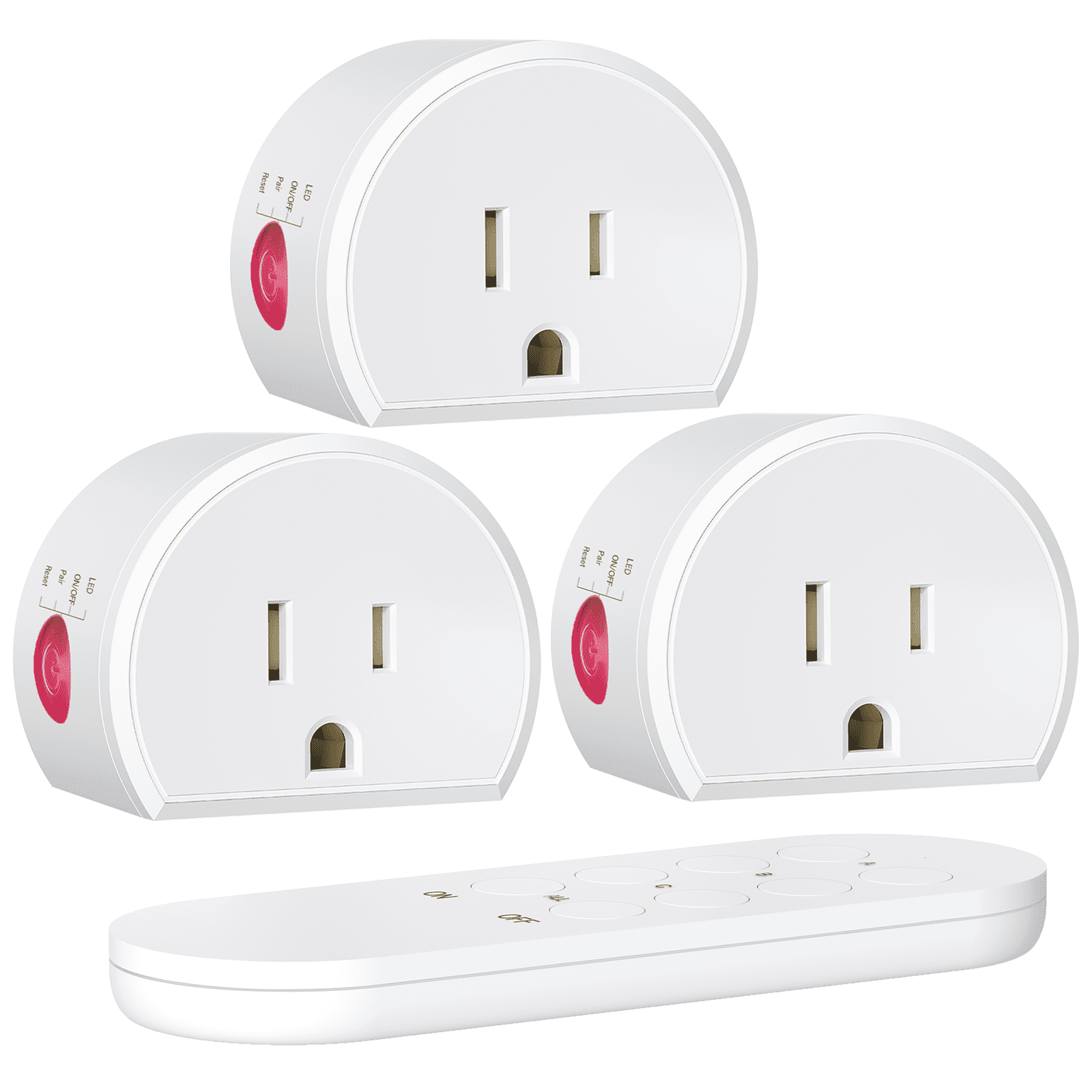 Surnice Wireless Remote Outlets, 10 Amps, 120 V, Electrical Plug, 3 Pack