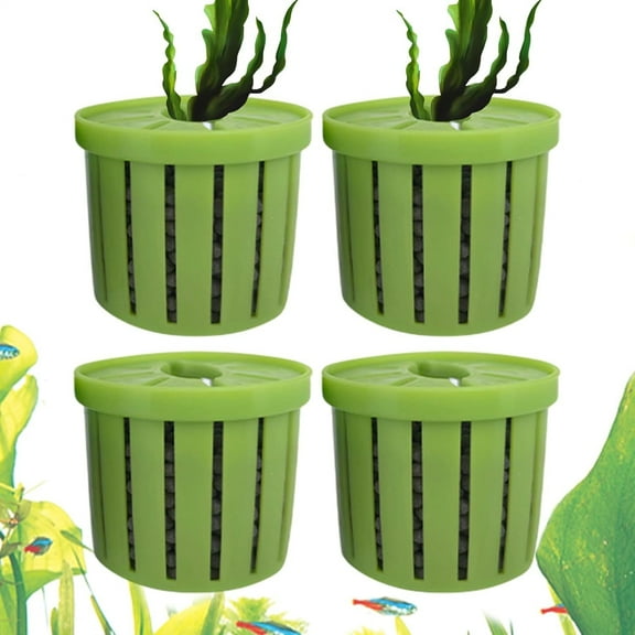 Surpdew 12Pcs Aquatic Plants Fixed Rings Set, Aquarium Plant Weights Pot, Aquatic Plant Fixed Holder, Anti-Floating Ceramic Aquarium Plant Rings, Aquarium Landscape Decoration Fish Tank Accessories