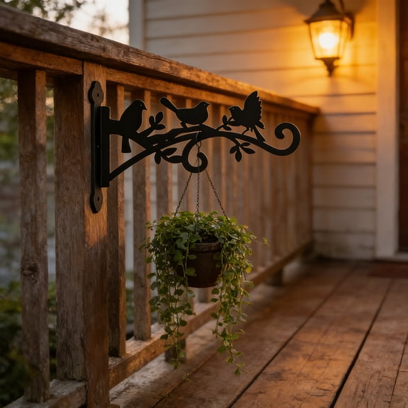 Surpdew 2 Pack Heavy Duty Plant Hooks For Hanging - 10 Inch Metal Wall Hangers Indoor/Outdoor, Sturdy Plant Bracket For Bird Feeders, Planters, Lanterns, Wind Chimes - Patio, Garden, Home Decor