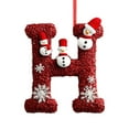 thumbnail image 1 of Surpdew 26 Letter Ornaments Christmas Tree Decoration Personalized Snowman Monogram Initial Letter M Alphabet For Tree Diy Craft Christmas Ornament, Hanging Name Tags For Xmas Tree Decor H, 1 of 6