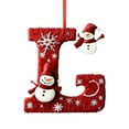 thumbnail image 1 of Surpdew 26 Letter Ornaments Christmas Tree Decoration Personalized Snowman Monogram Initial Letter M Alphabet For Tree Diy Craft Christmas Ornament, Hanging Name Tags For Xmas Tree Decor L, 1 of 6
