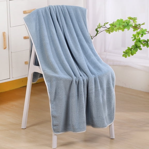 Surpdew Bath Towel Set Pack Of 2, (27 X 54 Inches) Microfiber Ultra Soft Highly Absorbent Bath Towel, Lightweight And Quick Drying Towels For Body, Sport, Yoga, Spa, Fitness, Haze Blue