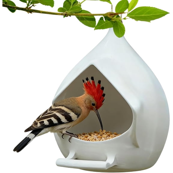 Surpdew Bird Feeders For Outdoors Hanging Rainproof Bird Feeder Wild Birds Seed,4Lb Pastic Hanging Feeders,Large Wild Feeders For Cardinals, Chickadees, Durable Backyard Feeders White