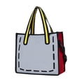 thumbnail image 1 of Surpdew Cartoon Outline Tote Handbag for Women, Color Block Comic Style Shoulder Bag with Detachable Crossbody Strap, Cute Anime Drawing Satchel Purse for Daily Shopping Travel Work, 1 of 6