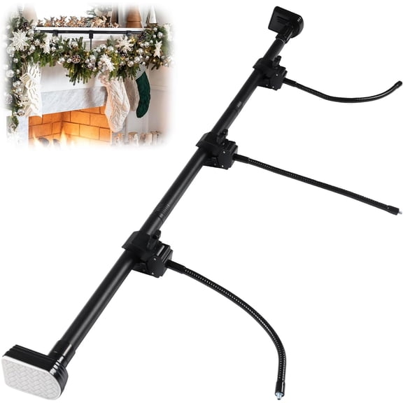 Garland Hanger for Front Door, Adjustable Fits 71"-81" Doors, Heavy-Duty Christmas Halloween Decoration Holder, Garland Holder for Door Frame for Wreaths, Lights & More No Screws