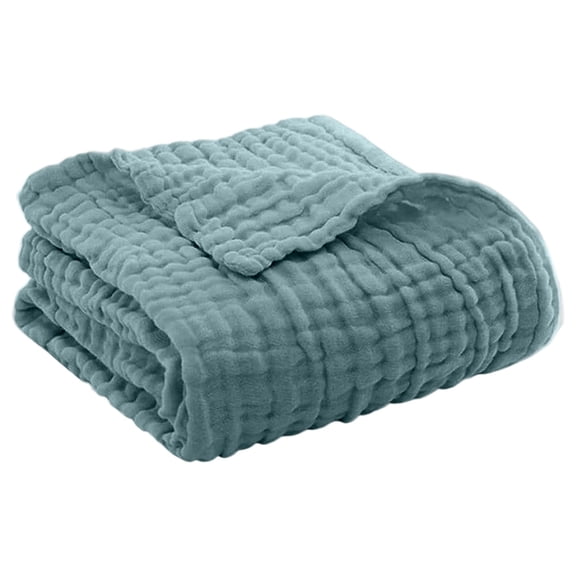 Surpdew Cotton Throw Blanket for Couch, 50x60 inches Lightweight Soft Knit Blanket for Sofa Couch Bed, Breathable All-Season Fleece Throw Blankets, Cozy Decorative Blanket
