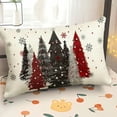 thumbnail image 1 of Surpdew Decorative Pillow Covers Christmas Red And Christmas Tree Lumbar Pillow Cover Holiday Decoration Multicolor 30*27*1Cm, 1 of 6