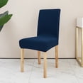thumbnail image 1 of Surpdew Dining Chair Covers Set Of 2, Stretch Kitchen Chair Covers For Dining Chairs, Removable Washable Parson Seat Slipcover For Home, Restaurant, Hotel, Banquet Dark Blue, 1 of 6