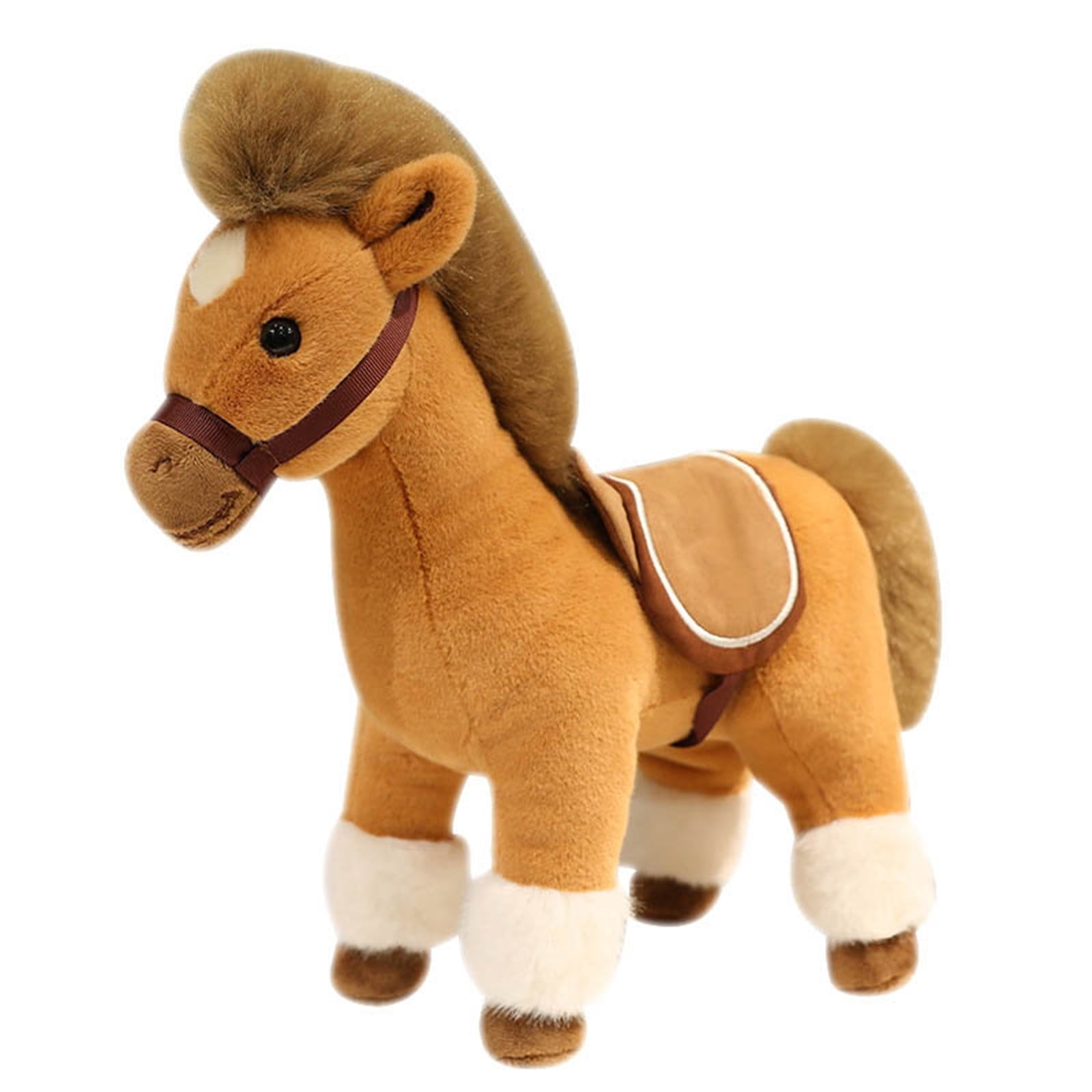 Surpdew Horse Stuffed Animals With Long Hair, 12 Inch Realistic