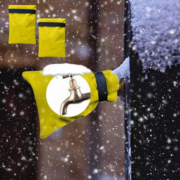 Surpdew Kitchen & Dining Utensils Outdoor Faucet Freezing Cover Rainproof Winter Insulation Cover Cloth Freezing Protective Cover Yellow