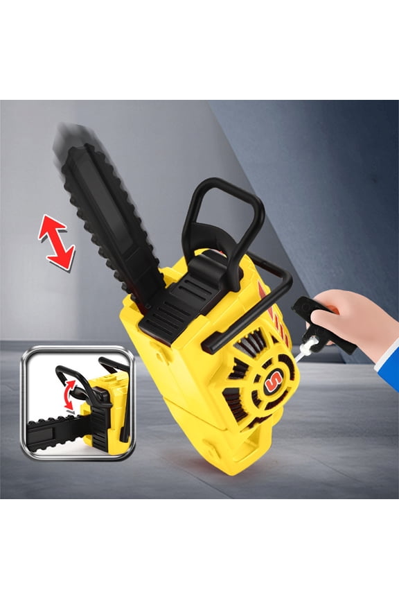 Mini Chainsaw Keychain, Realistic Red Chainsaw Shaped Key Ring With Realistic Sound & Pull-Start, Novelty Tool Key Fob For Handymen, Construction Workers & Collectors Yellow