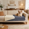 thumbnail image 1 of Surpdew Pet Couch Covers For Sofa Waterproof Couch Cover For Dogs Chenille Non Slip Sofa Covers Washable For 3 Cushion Couch Furniture Protector Brown 50*40, 1 of 6