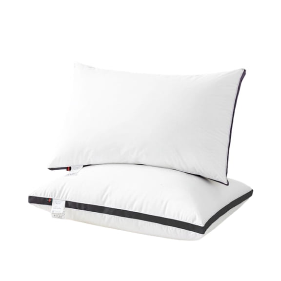 Surpdew Pillows Queen Size Set Of 2 Luxury Hotel Collection Bed Pillows For Sleeping, Never-Go Flat Gusseted Supportive Side Sleeper Pillow,Fluffy Down Microfiber Filled For Back,Stomach Sleepers