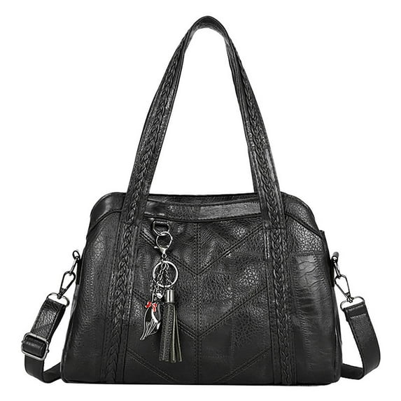Surpdew Tote Bag For Women Ladies Large Capacity Handbag Soft Leather Woman Messenger Bags Luxury Purses Crossbody Handbags Black