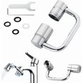 thumbnail image 1 of Surpdew Universal Sink Faucet 1440° Rotatable Faucet Aerator Extension, U Shaped Faucet Extender, 360° Rotating Faucet Extender For Bathroom Sink/Kitchen, Sink Faucet Extender, 2 Modes Adjustable, 1 of 7