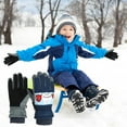 thumbnail image 1 of Surpdew Winter Gloves For Kids Waterproof Boys Snow Ski Gloves Girls Warm Windproof Mittens For Children Outdoor Navy 3-6 Years Old, 1 of 9