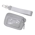 thumbnail image 1 of Surpdew Wristlet Keychain Wallets For Women Rfid Blocking Credit Card Holder Small Zipper Coin Purse Change Pouch With Id Window And Detachable Wrist Strap, Portable Organizer Keychain Wallet Gray, 1 of 9