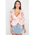 thumbnail image 1 of Surplice Short Sleeve Ruffle Top, 1 of 5