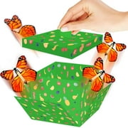 Surprise Box,Explosion Box,Butterfly Explosion Gift Box, Flying Butterfly Surprise Box, Exploding Butterfly Birthday Box with 8 pcs Flying Butterfly Toy for Birthday, WeddingC