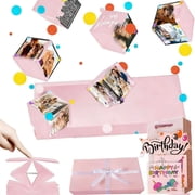 Surprise Box Gift Box for Money, DIY Unique Folding Bouncing Gift Boxes with Confetti, Surprise Gift Box Explosion for Birthday, Anniversary, Valentines Day.