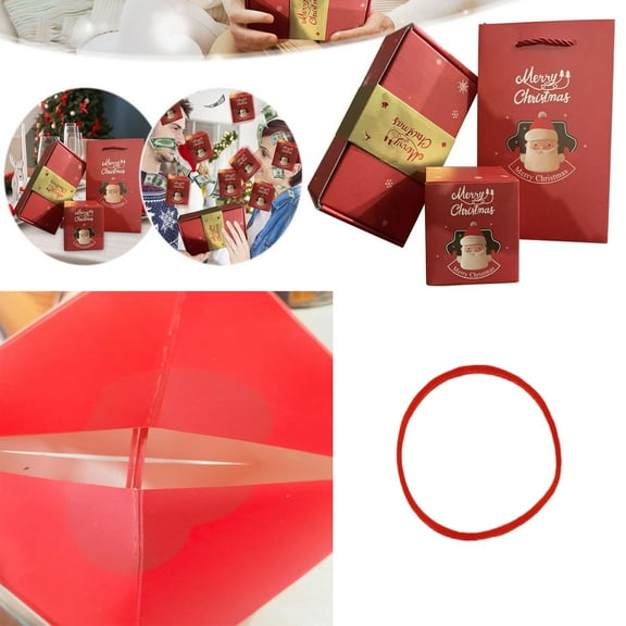 Surprise Box Gift Box with Red Bouncing Ball, Creative Surprise Gift Box for Birthday Or Christmas, Unique Romantic Gift Idea for Her, Fun Surprise Box for Tabletop Display and Party Favors Akmoler