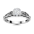thumbnail image 1 of Surprise Diamond Double Prong Solitaire Celtic Knot Ring 1.8 Ct Diamond 14K White Gold Over, 1 of 2