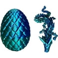 thumbnail image 1 of Surprise Egg Articulated Dragon Crystal Dragon Fidget Toy for Autism ADHD 3D Printed Gift Silk Blue Green Teen 16, 1 of 3