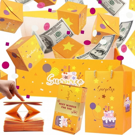 Surprise Explosion Box Popping Gift Box with Bouncing Paper, Creative Valentine's Day Birthday Proposal Gift IdeaforBoyfriend Girlfriend, DIY Surprise CardforAnniversary