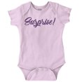 thumbnail image 1 of Surprise Gender Reveal Unplanned Romper Boys or Girls Infant Baby Brisco Brands 6M, 1 of 6