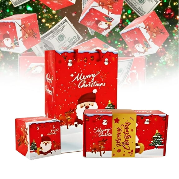 Surprise Gift Box Explosion for Money, 2026 New Unique Folding Bouncing Red Envelope Gift Box with Confetti, Cash Explosion Luxury for Birthday Anniversary Valentine Proposal