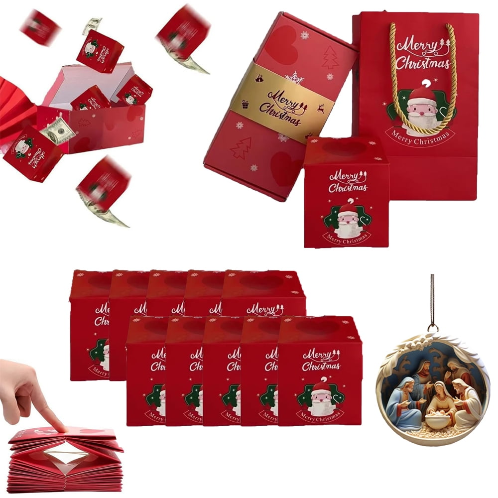 Surprise Gift Box Explosion for Money, Merry Christmas Birthday