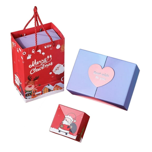 Surprise Gift Box Explosion for Money, Merry Christmas Surprise Gift Boxes, Pop-Up Gift Box, Unique Folding Bouncing Envelope Gift Box, Christmas Birthday Surprise Blast Gift Boxes