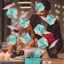 Surprise Gift Box Explosion for Money,Pop-Up Explosion Gift Box Surprise (12 Box Blue) - Folding Bouncing Present Box for Christmas, Birthday, New Year & Anniversary Parties