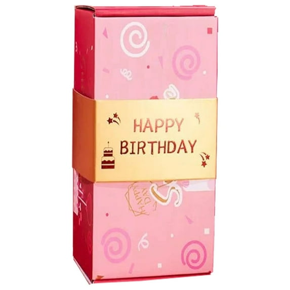 Surprise Gift Box Explosion for Money, Unique Folding Bouncing Red Envelope Gift Box with Confetti, Cash Explosion Luxury Gift Box for Mom Birthday Anniversary Valentine Proposal (16 Bounces)(Pink)