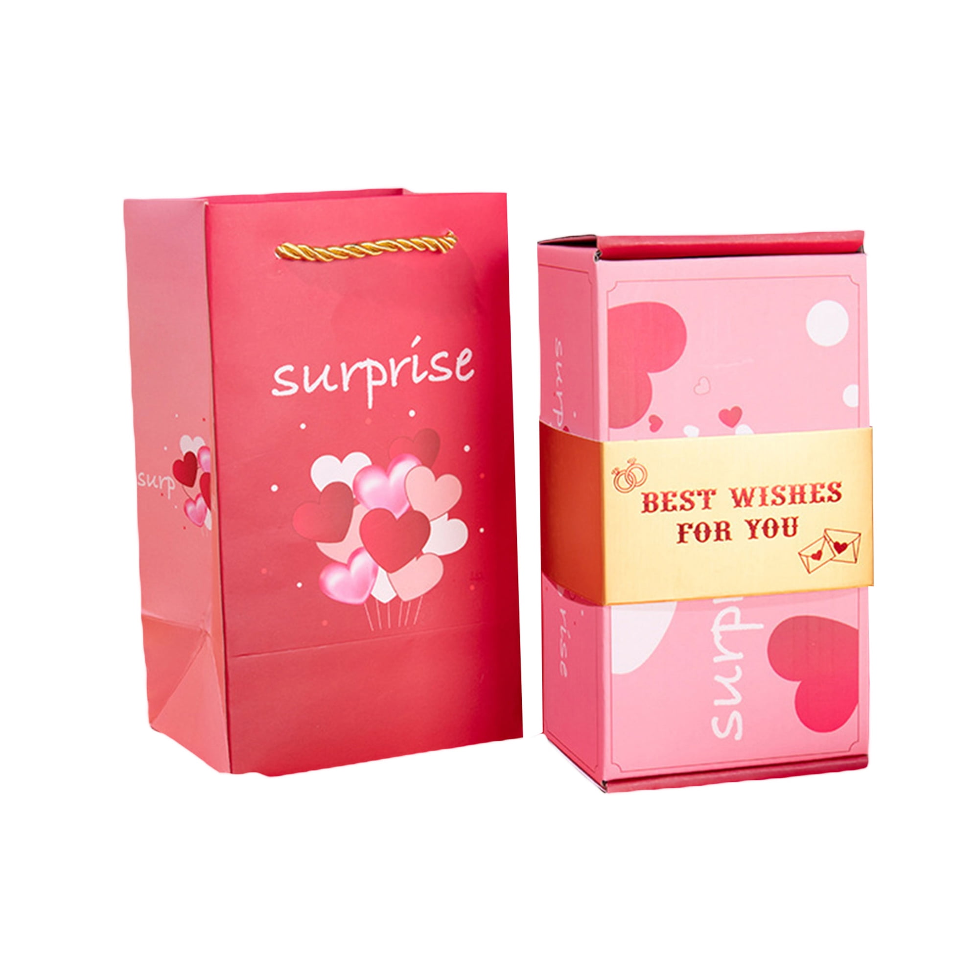 VisTapex Surprise Gift Box Explosion for Money, Christmas Surprise Gift Box Explosion, Folding Bouncing Red Gift Box Pop-Up Explosion Gift Box for