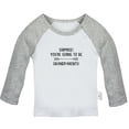 thumbnail image 1 of Surprise You're Going to Be Grandparents Funny T shirt For Baby, Newborn Babies T-shirts, Infant Tops, 0-24M Kids Graphic Tees Clothing (Long Gray Raglan T-shirt, 18-24 Months), 1 of 4