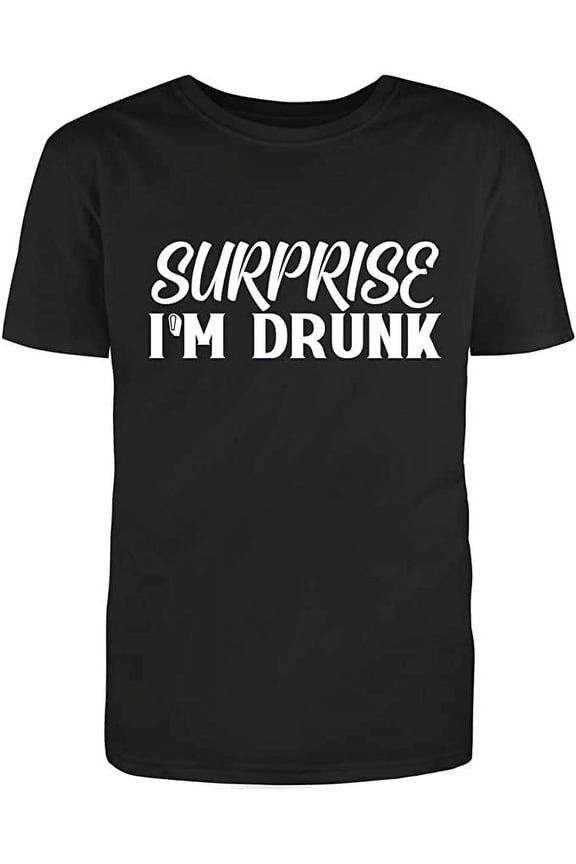 Surprise Im D**** Graphic Novelty Humor Funny T Shirt Black Medium