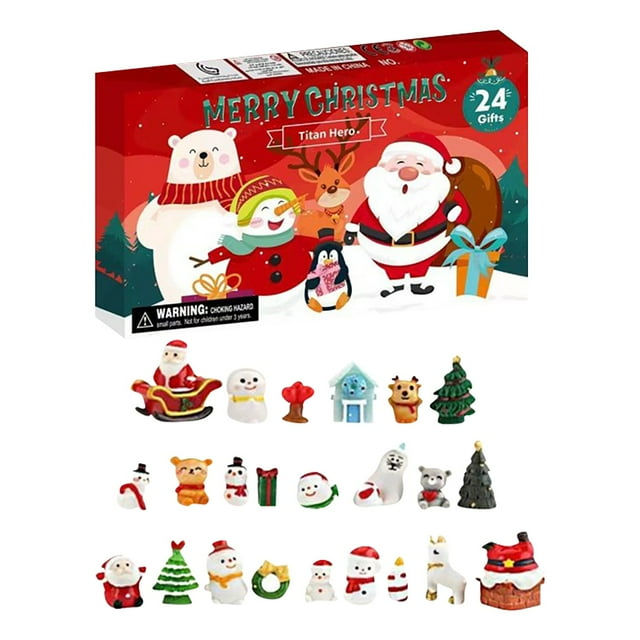 Surprise Items Christmas 24 Piece Countdown Set A Variety Of Shapes The