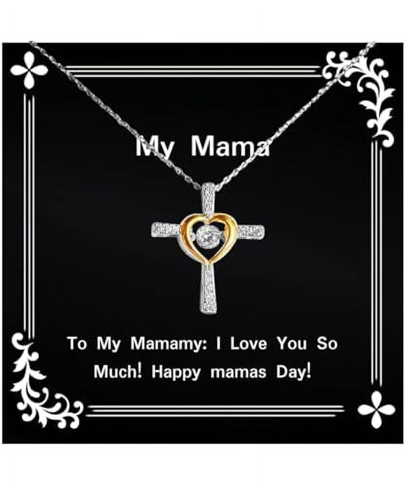 Surprise Mama Cross Dancing Necklace, To My Mamamy: I Love You So Much!!, Present For Mother, Sarcastic Gifts From Son Daughter, Mothers day gift ideas, Gift ideas for mom, Gifts for mothers, Unique
