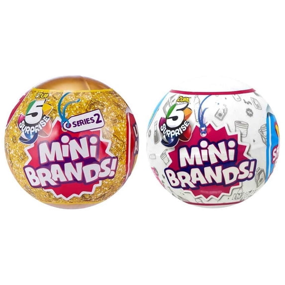 5 Surprise Mini Brands Series 1 & 2 Mystery Pack Bundle (2 Pack) – Collectible Mini Toys