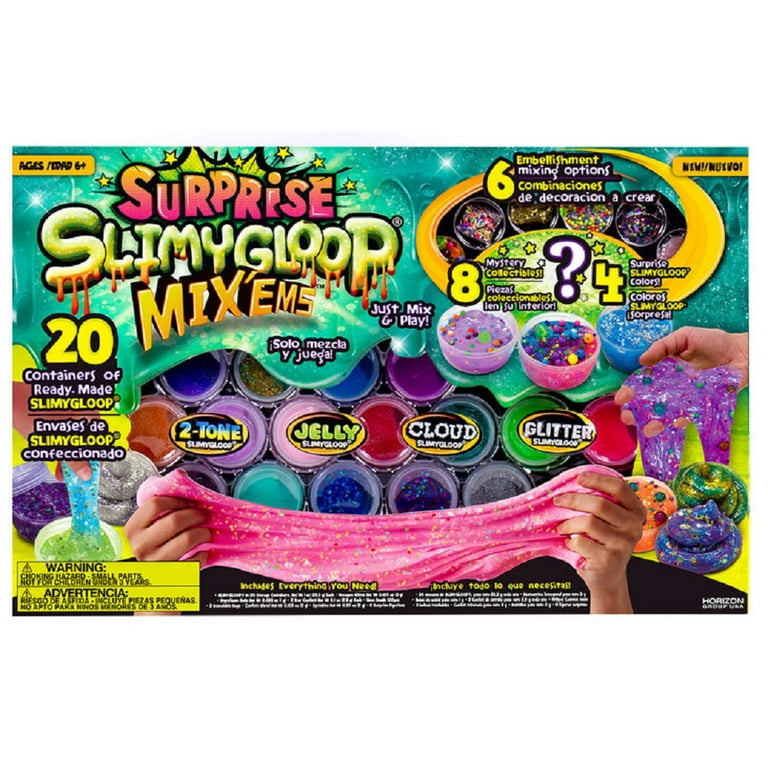 SlimyGloop Mix 'Ems-20 Slime Containers-6 Embellishments, 8
