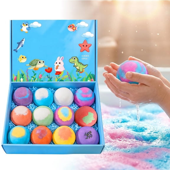 Surprise Small Bath Bombs for Boys and Girlss with Toys Inside, 12 Pack Easter Gift Set for Boys Girls